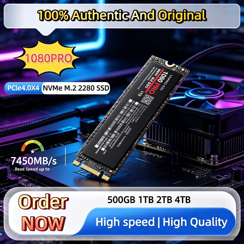 M.2 Nvme 4Tb Pcie 4.0 Ssd - 100% оригинальный SSD 1080PRO PCIe 4.0