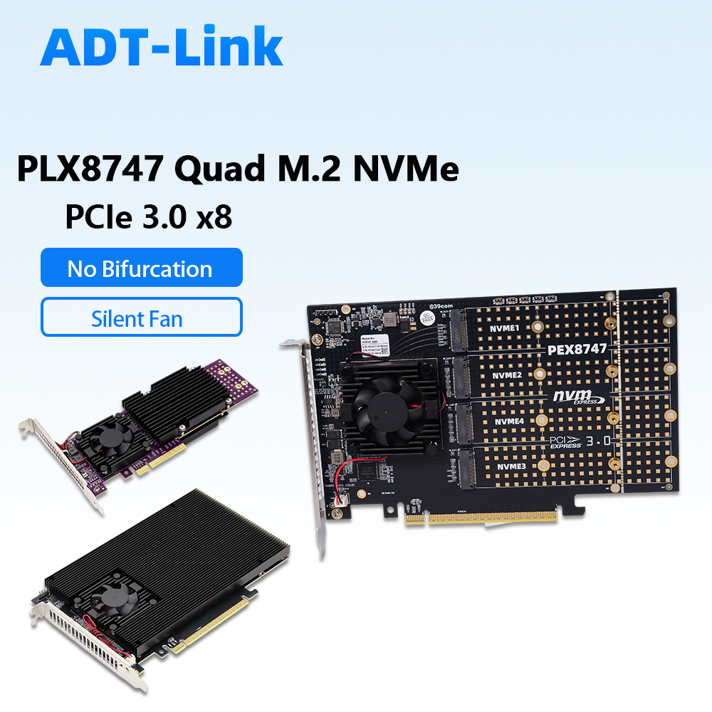 PLX8747 – плата расширения с ч – обзор и цена Quad M.2 Nvme Pcie Bifurcation Card