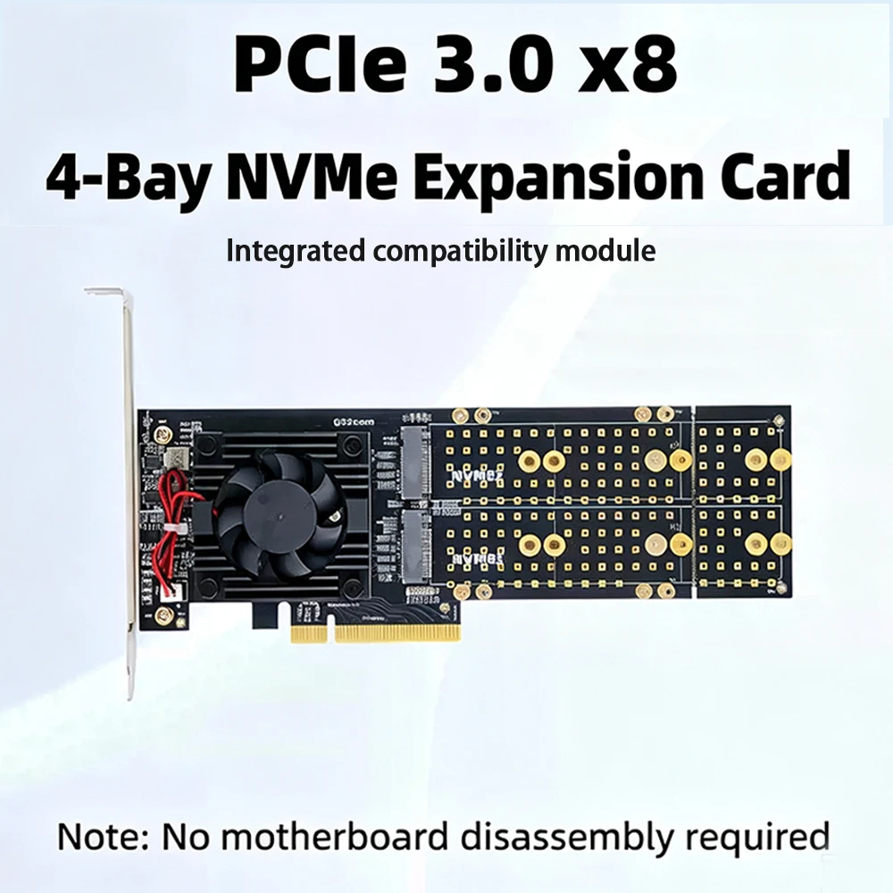 PLX8747 – плата расширения с ч – обзор и цена Quad M.2 Nvme Pcie Bifurcation Card
