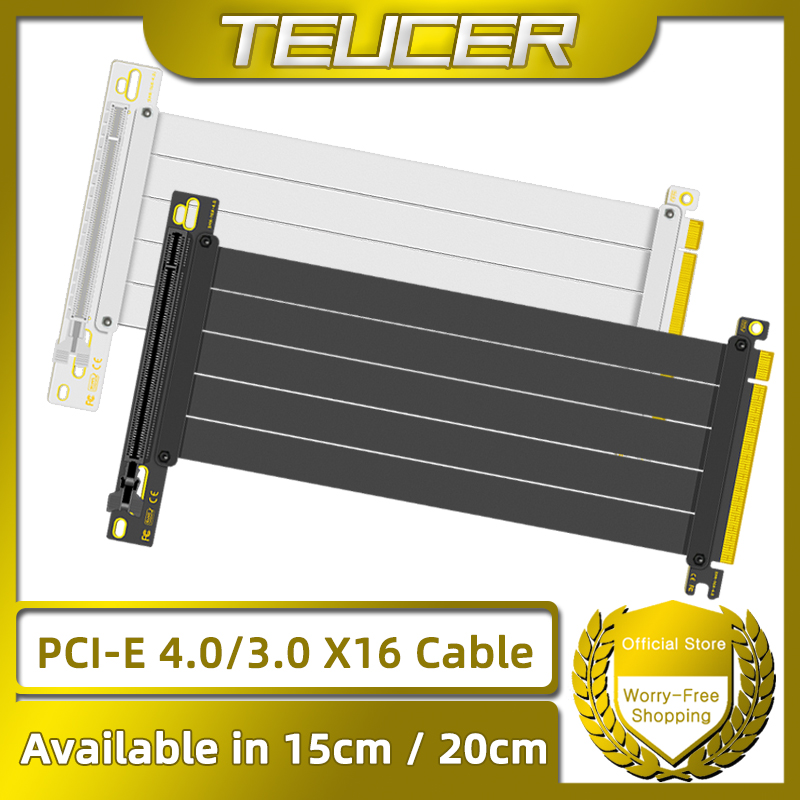 TEUCER PCI-E 4.0 X16 Удлинител – обзор и цена Pcie 4.0 X16 Riser Cable 90 Degree